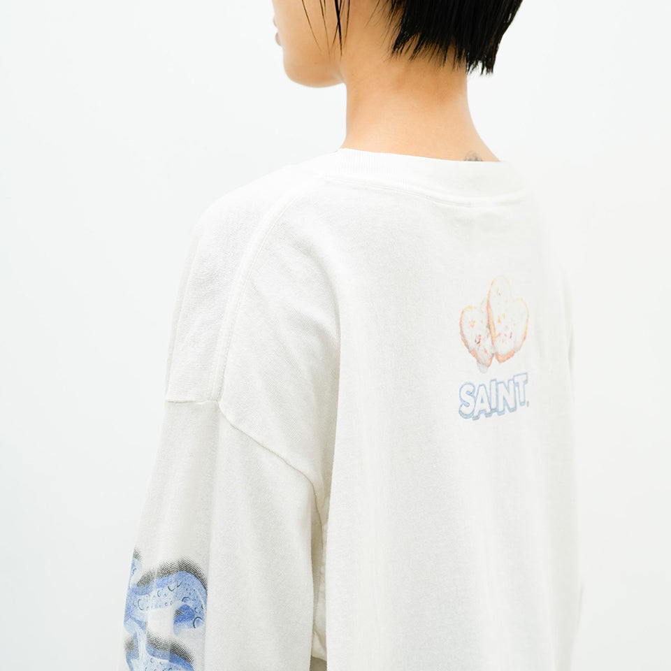 SM-YS1-0000-C39/SA_LS TEE/HEART CKIE/WHT