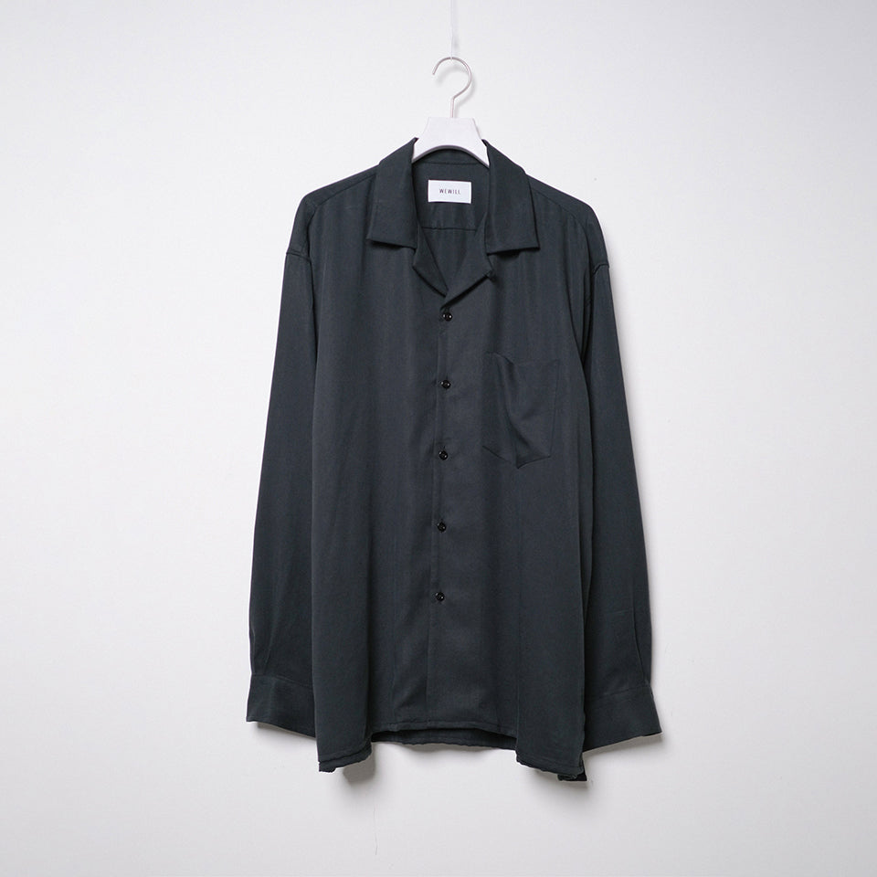 Ls open collar dt shirt