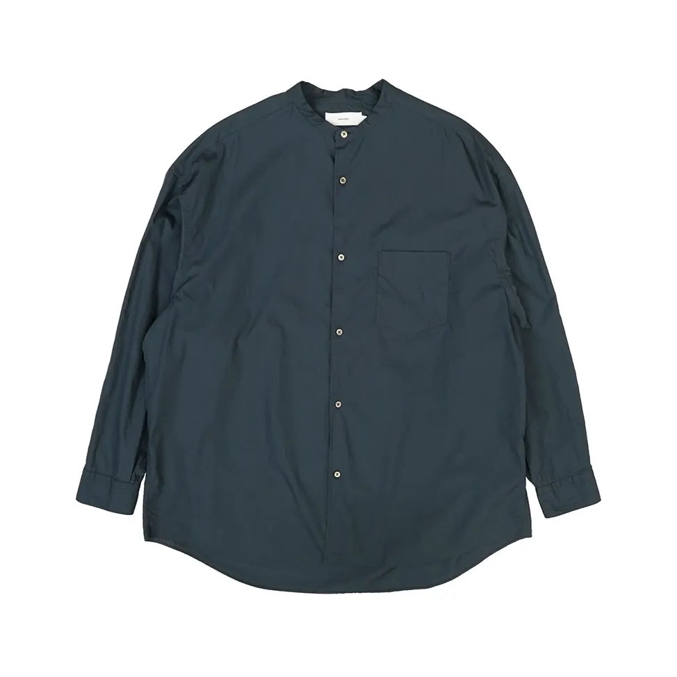 Broad L/S Oversized Band Collar Shirt [3 COLORS]