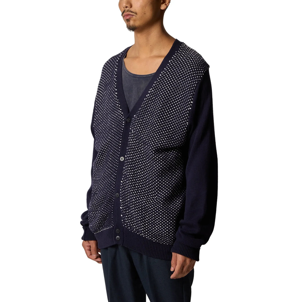 ORGANIZED DOTS CARDIGAN /COTTON YARN