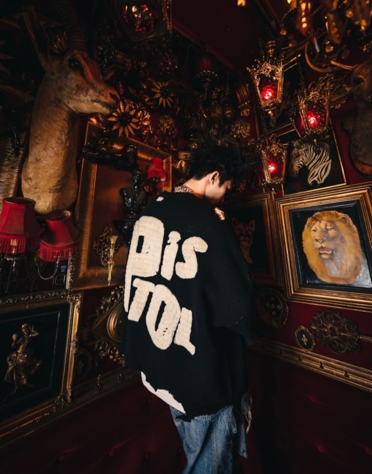 SM-YS1-0000-C24/SP_CREW KNT/I AM A/BLACK