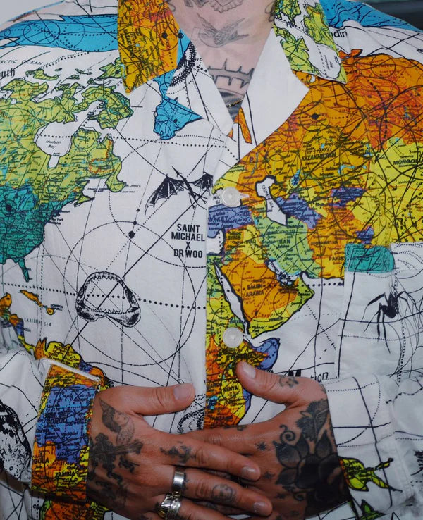 SM-S23-0000-082/DW_PAJAMA SH/WORLD MAP/W