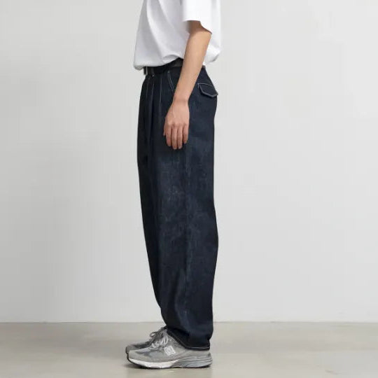 Selvage Denim Two Tuck Tapered Pants [GU263-40060RB]
