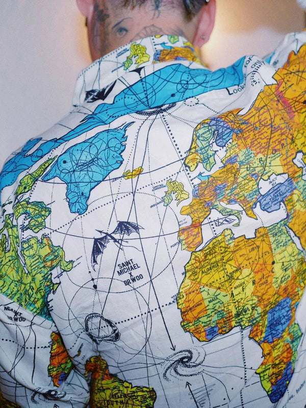 SM-S23-0000-082/DW_PAJAMA SH/WORLD MAP/W