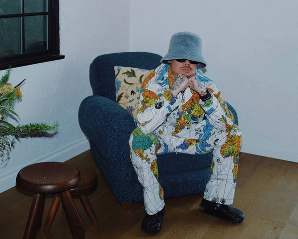 SM-S23-0000-082/DW_PAJAMA SH/WORLD MAP/W
