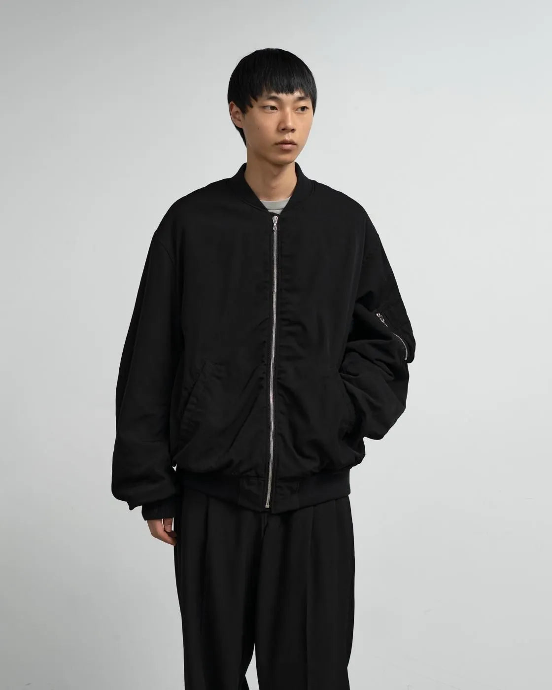 Fulled Wool Twill Flight Jacket [GU263-30411]