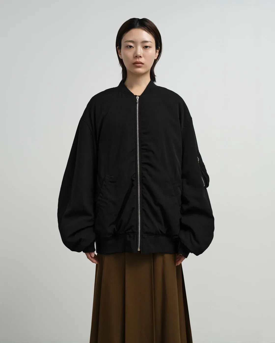 Fulled Wool Twill Flight Jacket [GU263-30411]