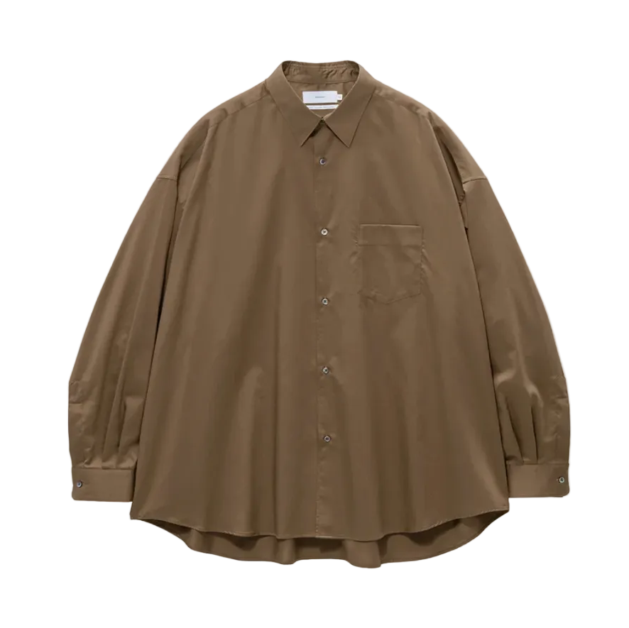Silicon Poplin Oversized Regular Collar Shirt [3COLORS]