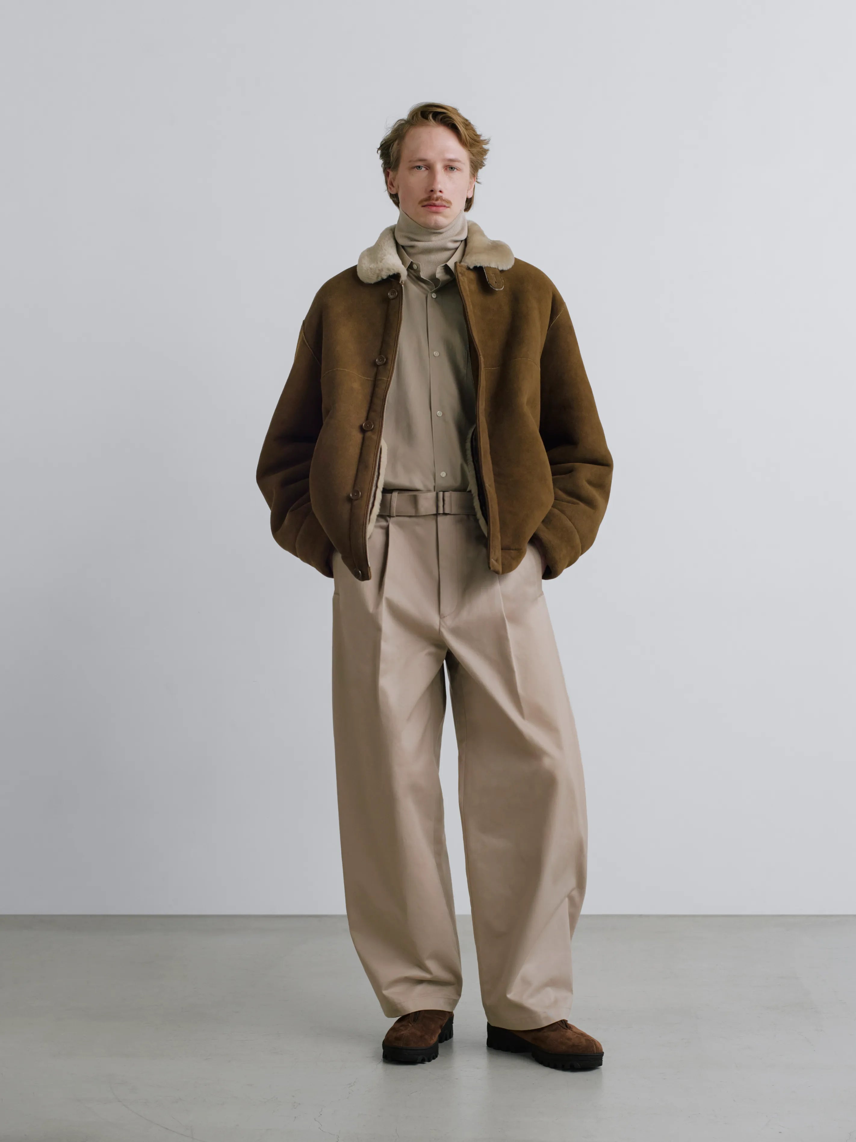 Silicon Poplin Oversized Regular Collar Shirt [3COLORS]
