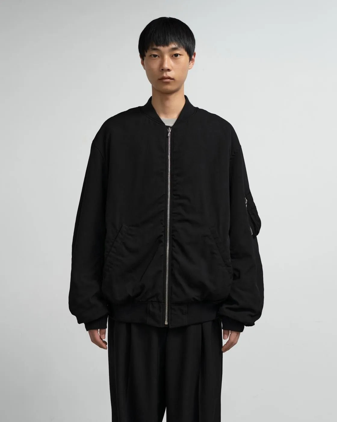 Fulled Wool Twill Flight Jacket [GU263-30411]
