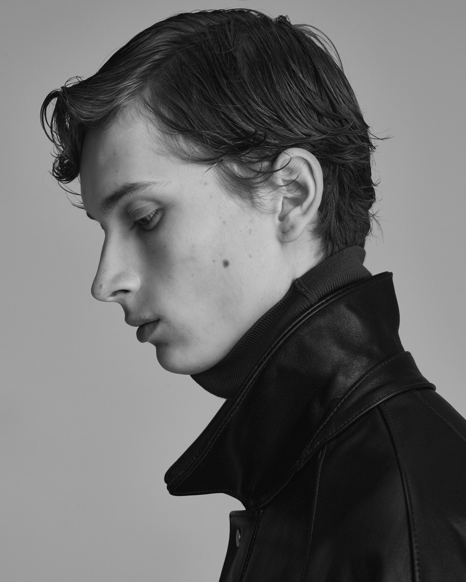 Cow Leather Raglan Blouson [GU263-30320]
