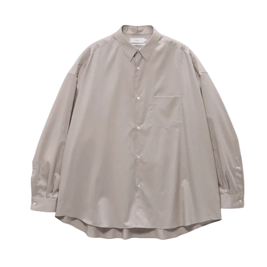 Silicon Poplin Oversized Regular Collar Shirt [3COLORS]
