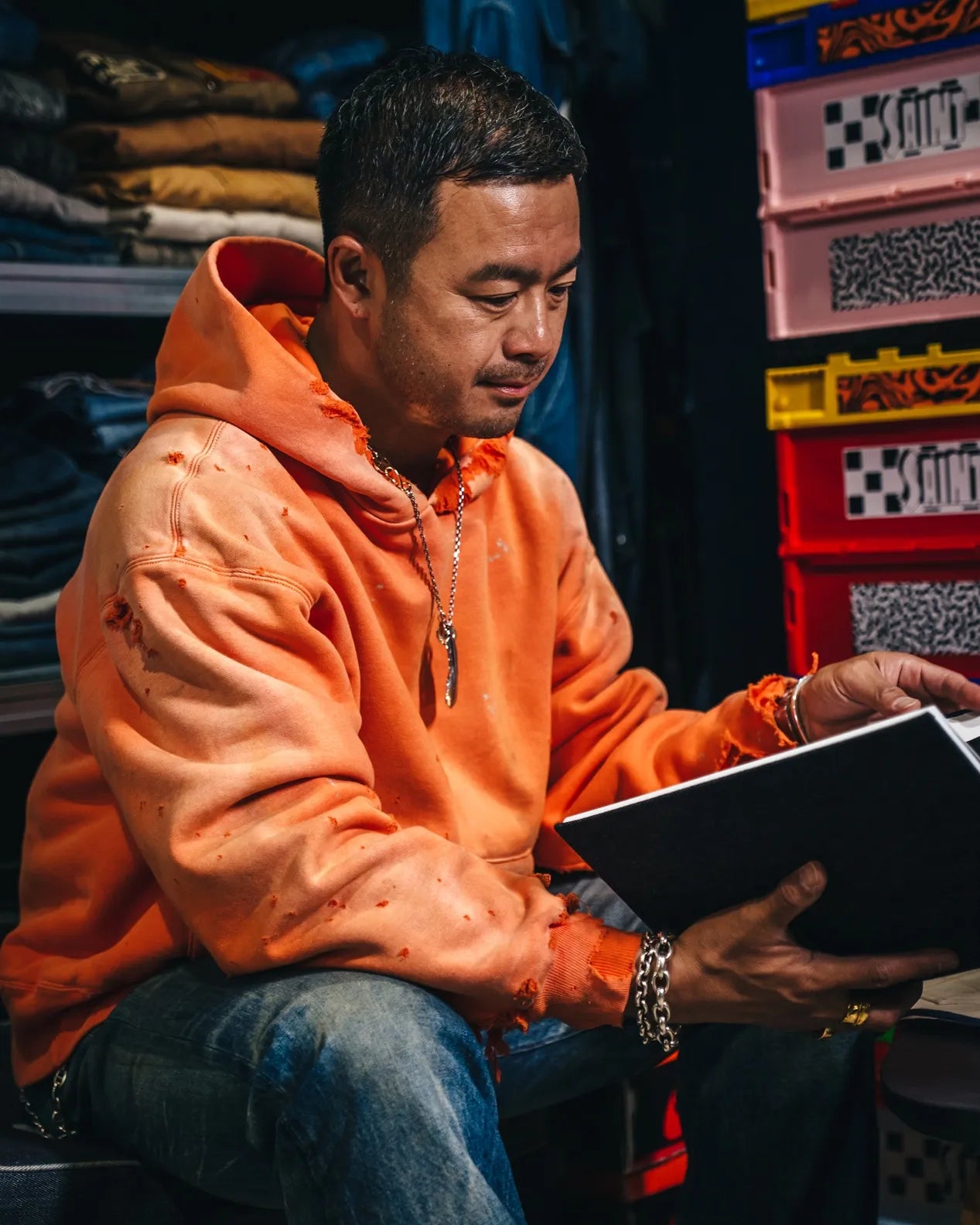 SM-HR1-0000-C57/BB_DBL FACE HOODIE/SAINT/ORANGE