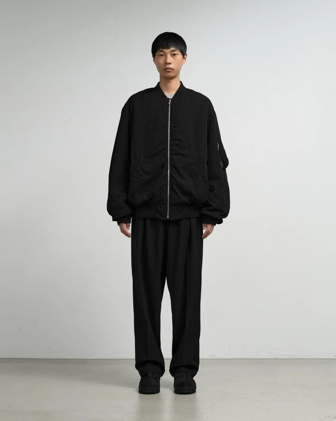 Fulled Wool Twill Flight Jacket [GU263-30411]