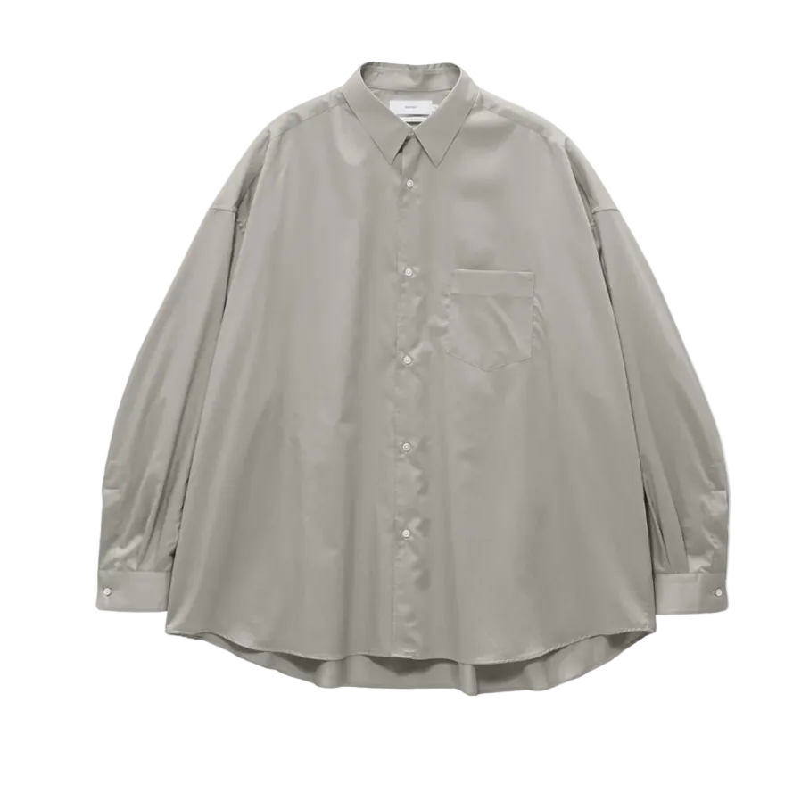 Silicon Poplin Oversized Regular Collar Shirt [3COLORS]