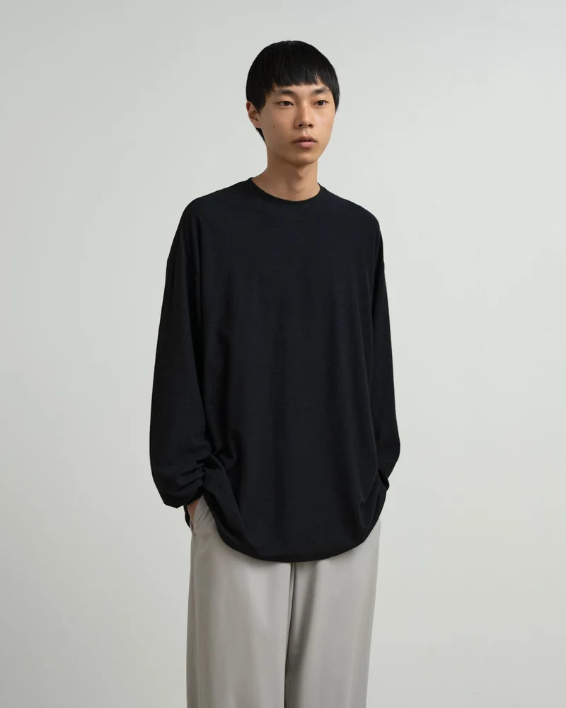 Cotton Wool Ripple Crew Neck L/S Tee [GM263-70304]