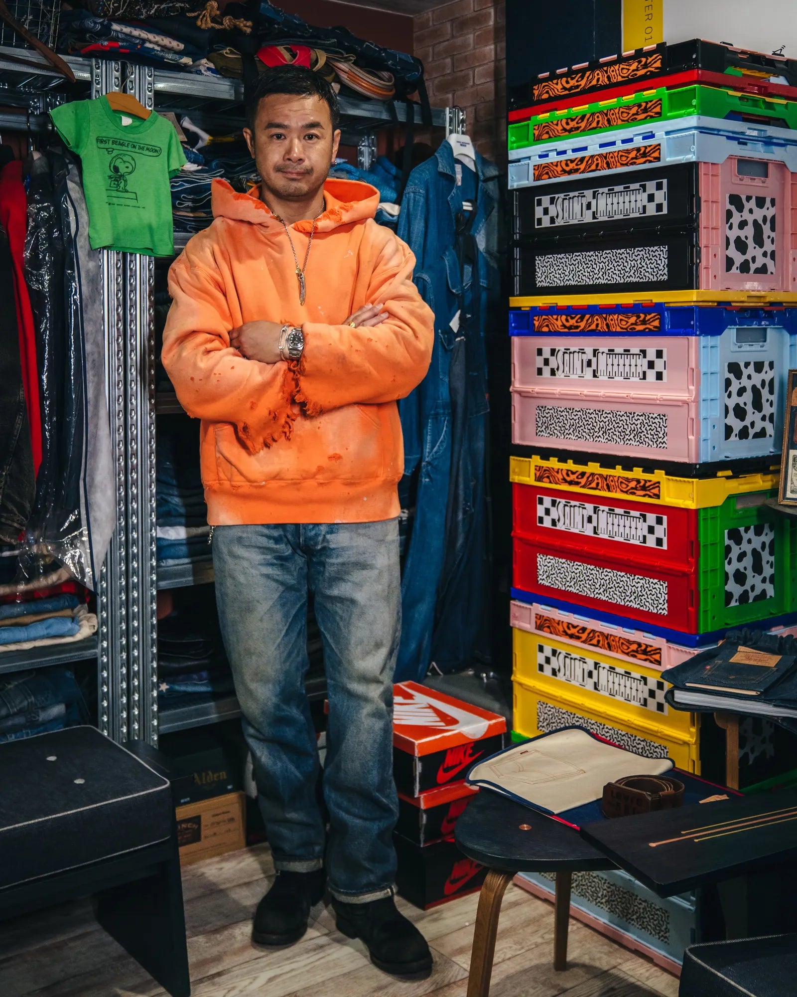 SM-HR1-0000-C57/BB_DBL FACE HOODIE/SAINT/ORANGE