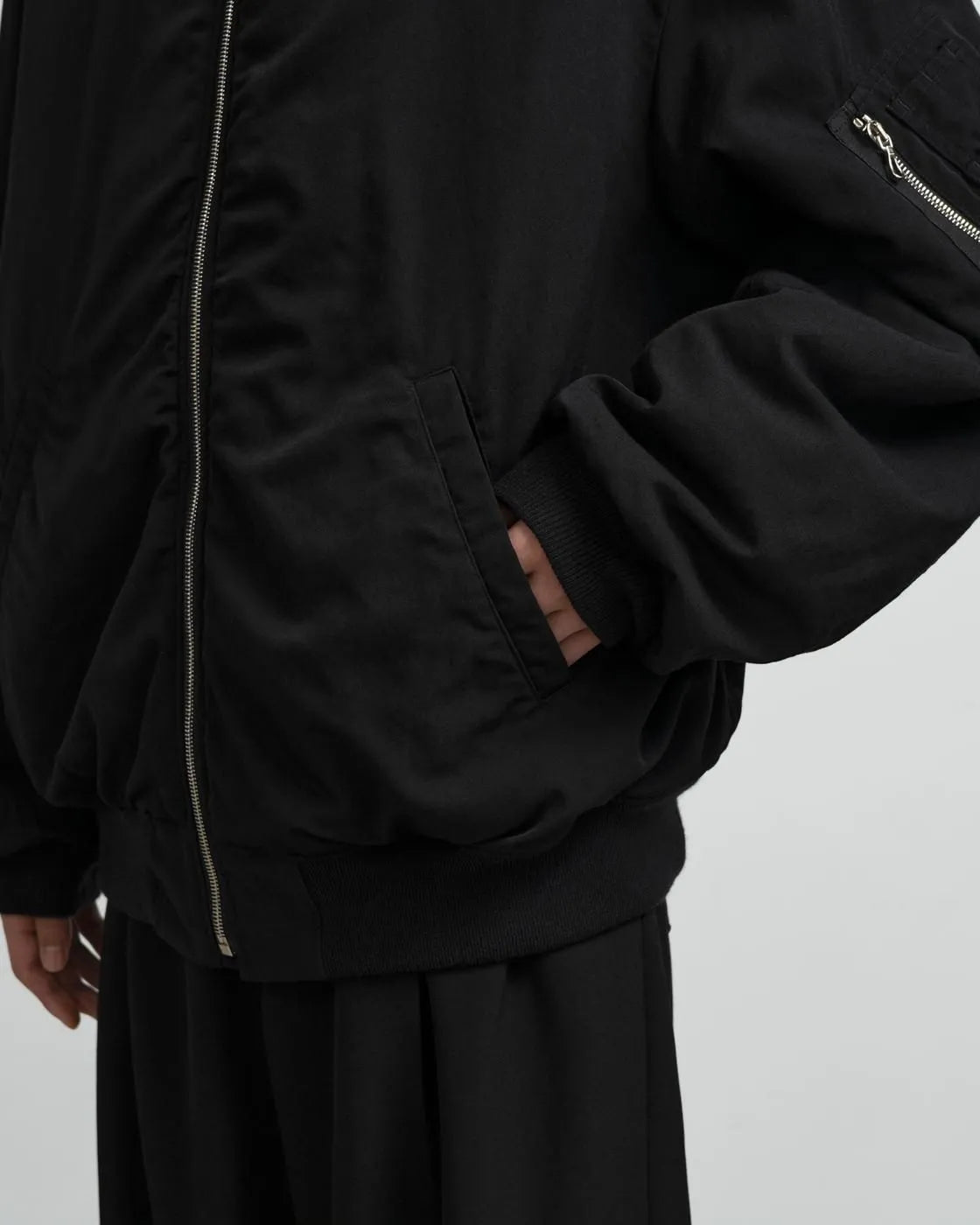 Fulled Wool Twill Flight Jacket [GU263-30411]