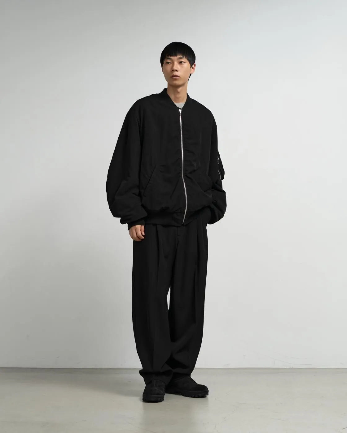 Fulled Wool Twill Flight Jacket [GU263-30411]