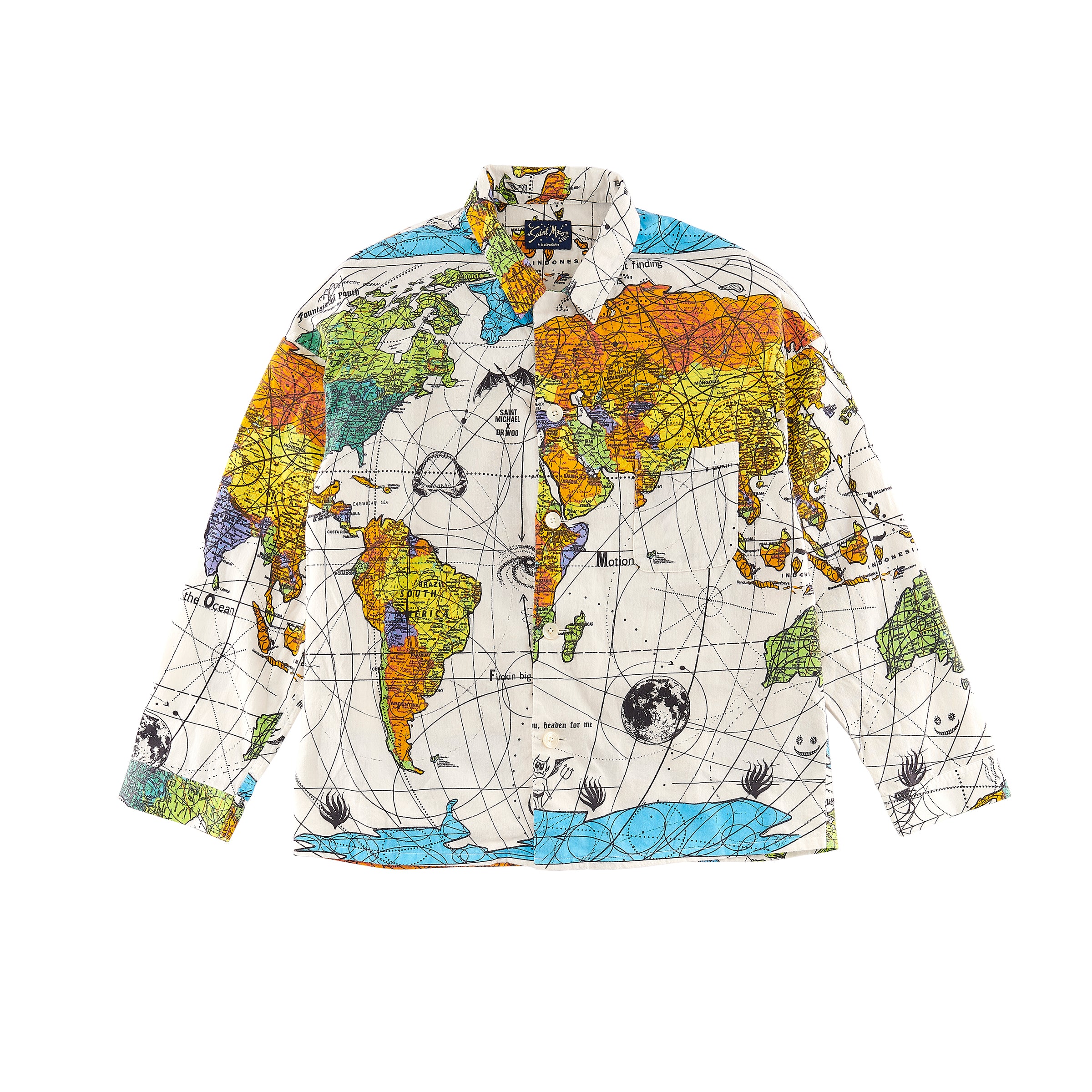 SM-S23-0000-082/DW_PAJAMA SH/WORLD MAP/W | SAINT Mxxxxxx（セント